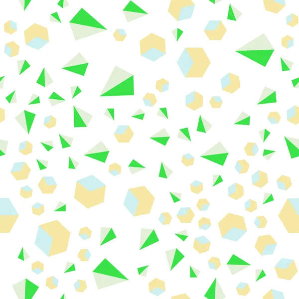 Heller Mehrfarbiger Vektor Nahtlos Isometrischer Hintergrund Mit Dreiecken Würfeln Illustration — Stockvektor