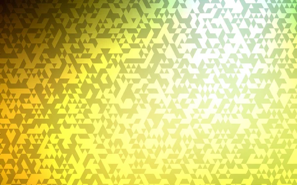 Dunkelgrüner Gelber Vektorhintergrund Mit Dreiecken Illustration Mit Einer Reihe Von — Stockvektor
