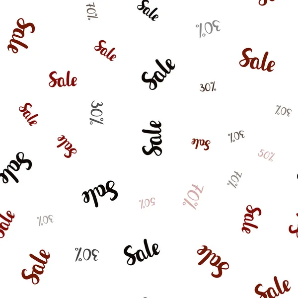Fond Sans Couture Vecteur Rouge Foncé Avec Signes Ventes Mots — Image vectorielle