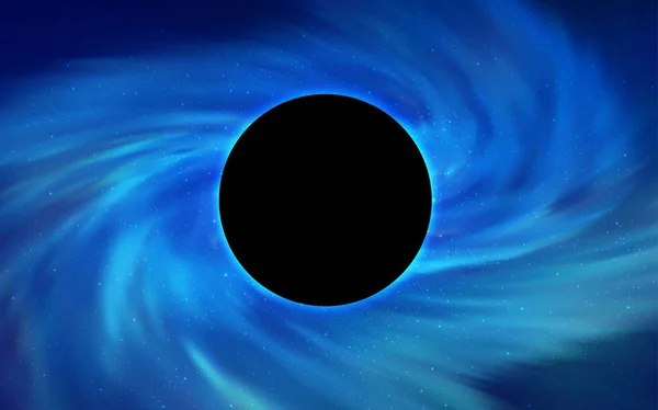 浅蓝色矢量布局与黑洞 在星空背景上的黑洞的五颜六色的插图 黑色星期五超级销售的背景 — 图库矢量图片