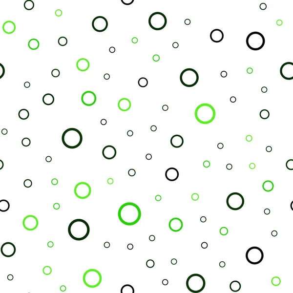 Světle Zelené Vektor Vzor Bezešvé Koulí Rozmazané Bubliny Pozadí Abstraktní — Stockový vektor