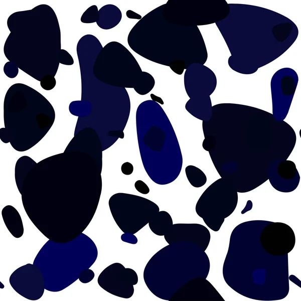 Темний Blue Вектор Безшовна Обкладинка Плямами Абстрактна Ілюстрація Кольоровими Бульбашками — стоковий вектор