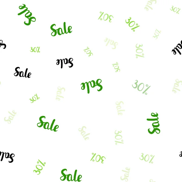 Fond Transparent Vecteur Vert Clair Avec Signes Ventes Illustration Avec — Image vectorielle