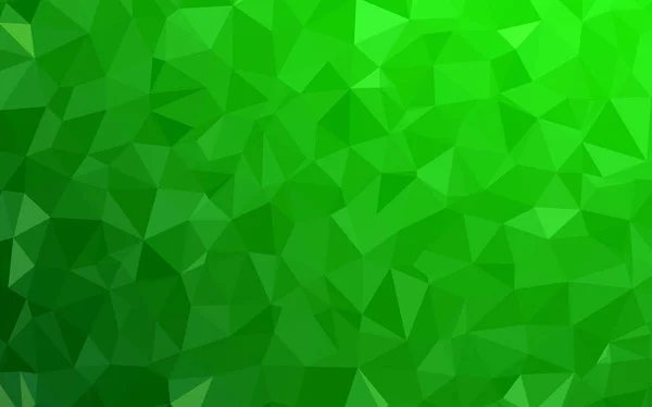 Luz Verde Vector Triángulo Plantilla Mosaico Ilustración Abstracta Colorida Con — Archivo Imágenes Vectoriales