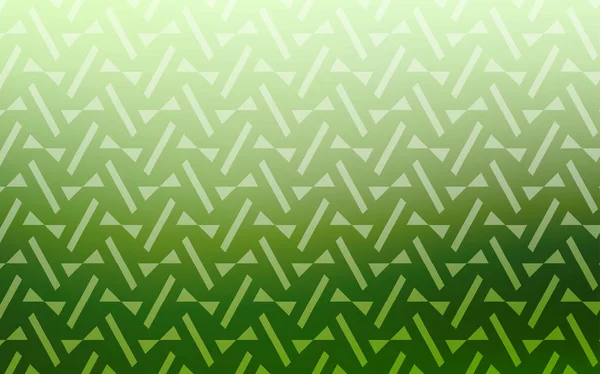 Fondo Vectorial Verde Claro Con Triángulos Líneas Ilustración Con Conjunto — Archivo Imágenes Vectoriales