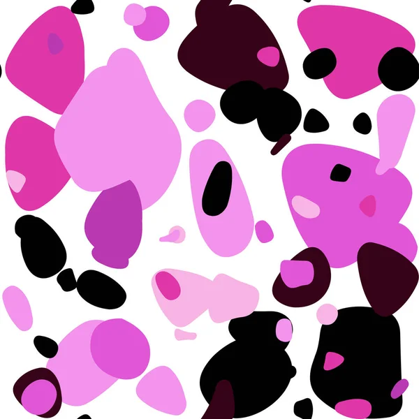 Tmavě Fialová Růžová Vektorové Vzor Bezešvé Koulí Krásné Barevné Ilustrace — Stockový vektor