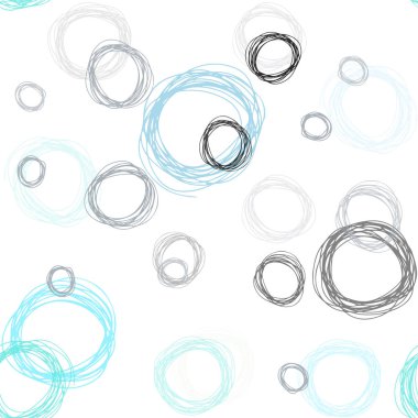 Açık mavi, sarı vektör disklerle sorunsuz doku. İllüstrasyon renkli soyut daireler parlayan ayarlanmış. Doku pencere panjur, perdeler için.