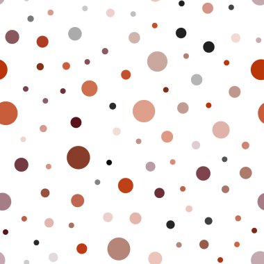 Işık kırmızı vektör daireler ile sorunsuz şablonu. Modern Soyut illüstrasyon renkli su ile bırakır. Tekstil, kumaş, duvar kağıtları için tasarım.