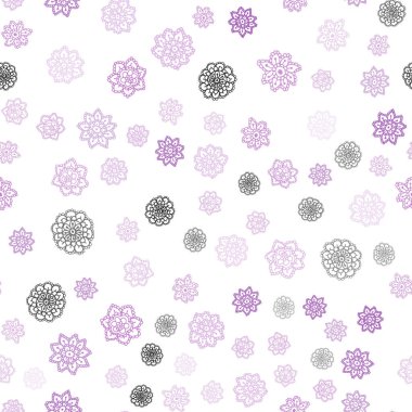 Hafif mor vektör buz kar taneleri sorunsuz şablonu. Parlayan illüstrasyon kar Noel tarzı ile renkli. Duvar kağıdı, kumaş üreticileri için modaya uygun bir tasarım.