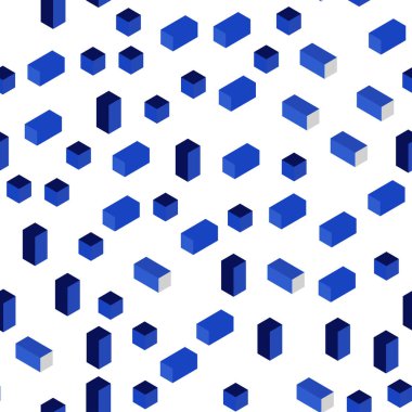 Hafif mavi vektör kapak poligonal tarzı kesintisiz, izometrik. Glitter soyut resim dikdörtgen şekiller ile. Desen tasarım kumaş, duvar kağıtları.