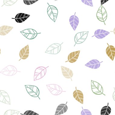 Işık çok renkli vektör sorunsuz doodle doku yaprakları ile. Bulanık tarzı ile yaratıcı şekilde bırakır. Desen için modaya uygun Kumaş, duvar kağıtları.
