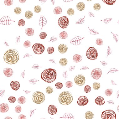 Işık kırmızı, sarı vektör yaprak ve çiçek ile sorunsuz zarif arka. Glitter soyut resimde yaprak ve çiçek ile. Desen tasarım kumaş, duvar kağıtları.