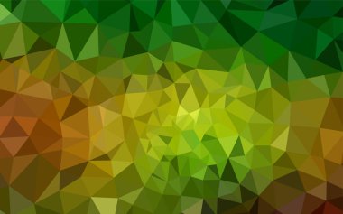 Koyu yeşil, sarı vektör soyut mozaik arka plan. Çokgen şekilleri ile bir örnek. İşiniz için yeni tasarım.