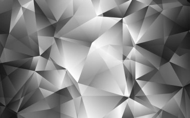 Üçgen tarzı ışık gri vektör doku. Üçgenler ile soyut degrade illüstrasyon. Şablon arka plan olarak kullanılabilir.