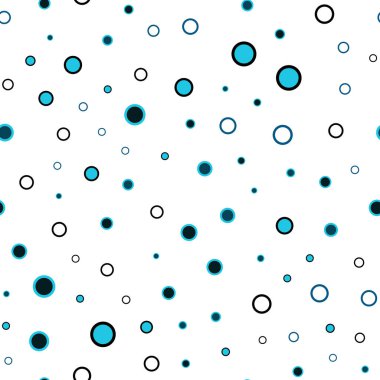 Koyu mavi kabarcıkları ile sorunsuz arka plan vektör. Soyut illüstrasyon renkli baloncuklar doğa tarzı ile. Kartvizit, Web siteleri için şablon.