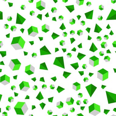 Işık yeşil vektör kesintisiz, izometrik şablonu kristalleri, kareler. Glitter soyut resim kareleri, satırları. Desen için modaya uygun Kumaş, duvar kağıtları.