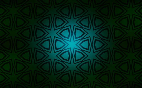 Mise Page Vectorielle Vert Foncé Avec Étoiles Brillantes Illustration Abstraite — Image vectorielle