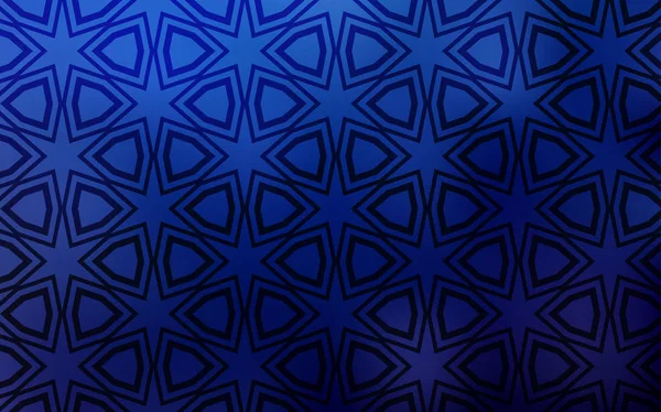 明るい星と暗い青いベクトル レイアウト グラデーションで抽象的な背景をぼかした写真の星です Web サイト ランディング ページのパターン — ストックベクタ