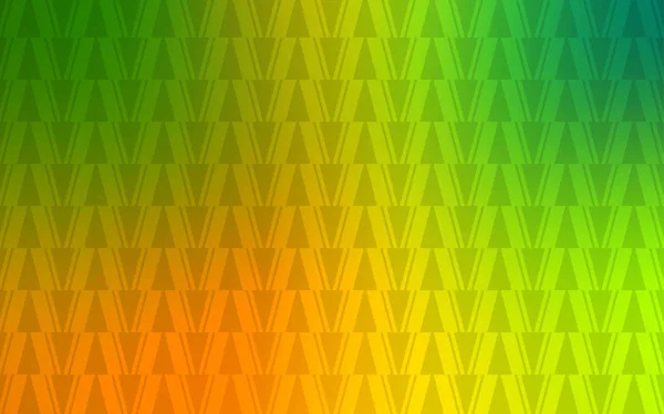 Ljus Grön Gul Vektor Mönster Med Månghörnigt Stil Glitter Abstrakta — Stock vektor