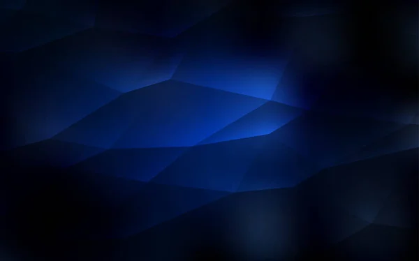 Couvercle Vectoriel Bleu Foncé Style Polygonal Illustration Avec Ensemble Triangles — Image vectorielle