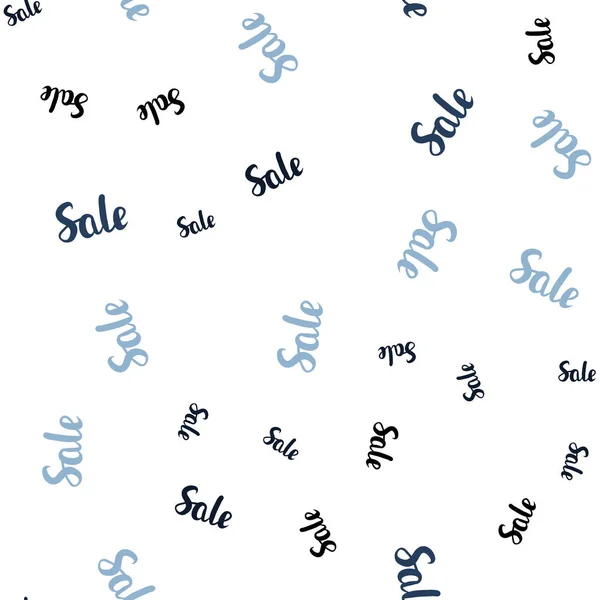 Fond Sans Couture Vecteur Bleu Foncé Avec Des Mots Vente — Image vectorielle