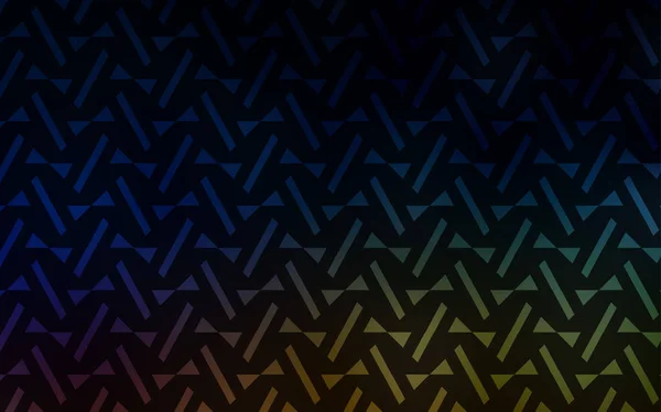 Темный Многоцветный Вектор Искушают Линиями Треугольниками Декоративный Дизайн Абстрактном Стиле — стоковый вектор