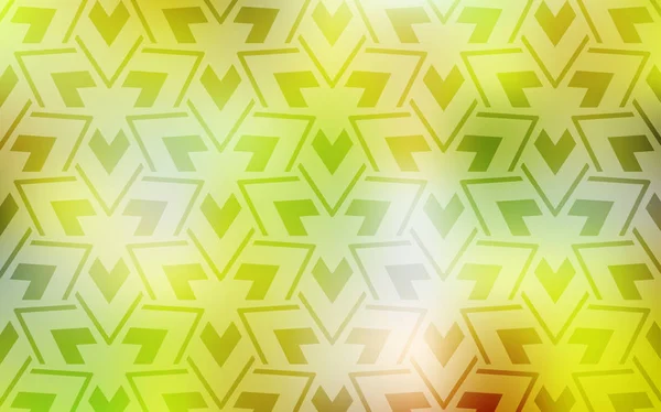 Modèle Vectoriel Vert Clair Jaune Avec Lignes Triangles Illustration Abstraite — Image vectorielle