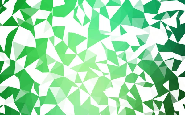 Plantilla Poligonal Abstracta Vectorial Verde Claro Ilustración Colores Brillantes Con — Vector de stock