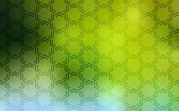 Verde Claro Fondo Vector Amarillo Con Líneas Rectas Ilustración Abstracta — Vector de stock