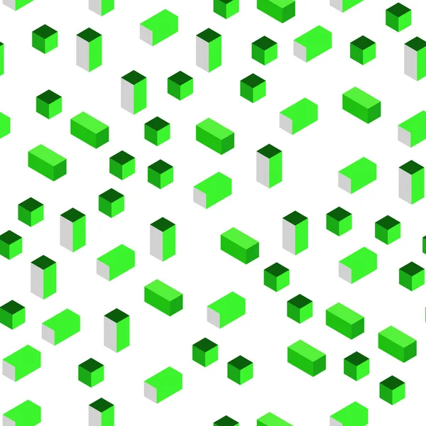 Işık Yeşil Vektör Kesintisiz Izometrik Şablonu Rhombus Dikdörtgenler Ile Soyut — Stok Vektör