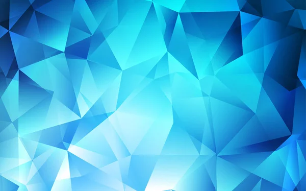 Textura Vectorial Azul Claro Estilo Triangular Ilustración Con Conjunto Triángulos — Vector de stock