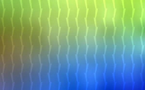 ライトブルー 色付きの線と緑ベクトル テクスチャ 輝く色のイラストを使用したシャープなストライプ 小冊子 リーフレットのパターン — ストックベクタ