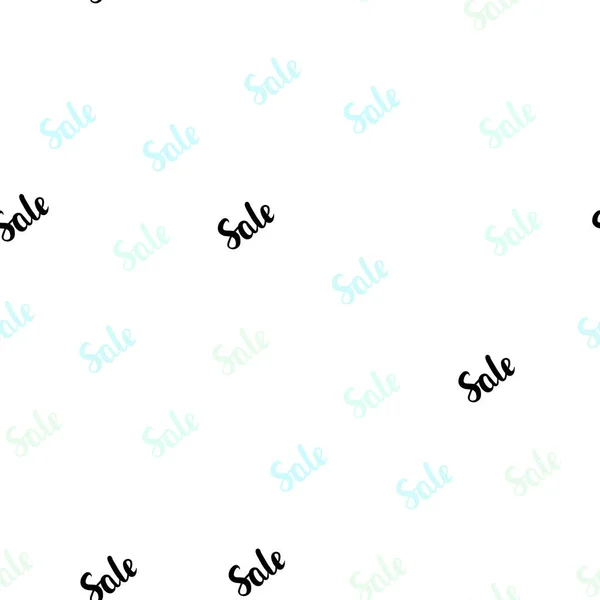 Světle Modrý Vektor Bezproblémové Šablona Prodejem Slova Zářivé Barevné Ilustrace — Stockový vektor