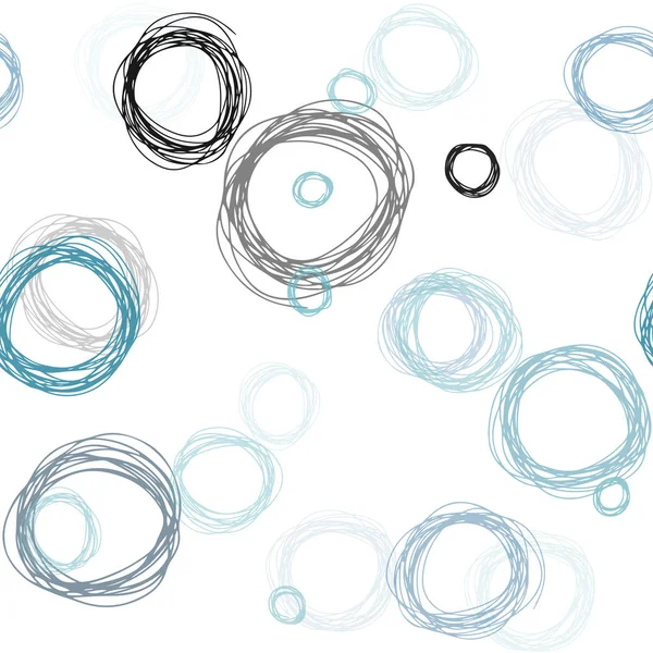 浅蓝色矢量无缝布局与圆形 美丽的彩色插图与模糊的圈子在自然样式 网站模板 — 图库矢量图片