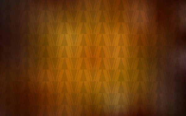 Mörk Orange Vektor Layout Med Linjer Trianglar Moderna Abstrakta Illustrationen — Stock vektor