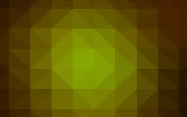 Dark Green Yellow Vector Shining Triangular Backdrop Shining Colorful Illustration — Stock Vector