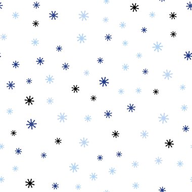 Koyu mavi vektör Noel kar taneleri ile seamless modeli. Modern geometrik soyut illüstrasyon kar taneleri ile. Tekstil, kumaş, duvar kağıtları için tasarım.