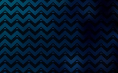 Çizgileri ve üçgenleri olan koyu mavi vektör arkaplanı. Soyut üçgenli dekoratif tasarım. Broşürler, broşürler için desen