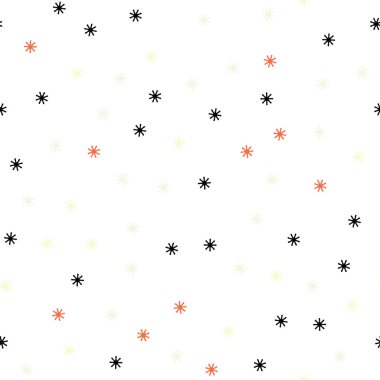 Işık kırmızı, sarı vektör sorunsuz doku renkli kar taneleri ile. Renkli dekoratif tasarım kar ile xmas tarzında. Tasarım için duvar kağıdı, kumaş üreticileri.