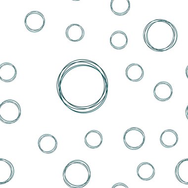 Açık mavi, vektör küreler ile seamless modeli yeşil. Soyut illüstrasyon renkli baloncuklar doğa tarzı ile. Desen tasarım kumaş, duvar kağıtları.