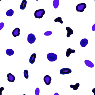 Koyu pembe, mavi noktalı sorunsuz zemin vektör. Kabarcıkları ile soyut tarzda bulanık dekoratif tasarım. Tekstil, kumaş, duvar kağıtları için tasarım.