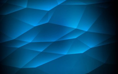 Koyu mavi vektör doku üçgen tarzı. Üçgenler ile soyut tarzda dekoratif tasarım. Akıllı tasarım, iş reklam için.