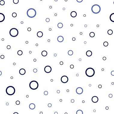 Koyu mavi vektör küreler ile seamless modeli. Bulanık daireler doğa tarzı ile güzel renkli resimde. Desen doku duvar kağıdı olarak kullanılabilir.