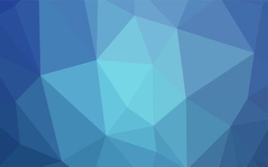 Hafif mavi vektör düşük poli kapak. Renkli resimde üçgenler ile soyut tarzda. Afiş için tamamen yeni şablon.