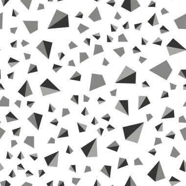 Işık gri vektör arka üçgenler ile kesintisiz, izometrik. İllüstrasyon renkli üçgenler dizi. Desen için modaya uygun Kumaş, duvar kağıtları.