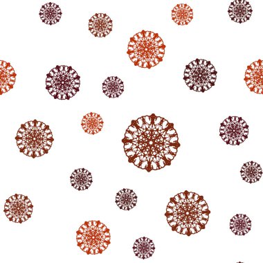 Işık kırmızı vektör güzel kar taneleri ile sorunsuz kapak. Parlayan illüstrasyon kar Noel tarzı ile renkli. Duvar kağıdı, kumaş üreticileri için modaya uygun bir tasarım.