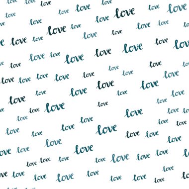 Hafif mavi vektör sorunsuz zemin ile ifade Love You. Aşk soyut tarzda dekoratif illüstrasyon kelimelerle. Doku pencere panjur, perdeler için.