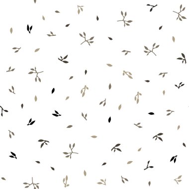 Işık gri vektör yaprak ile sorunsuz zarif şablonu. Yarım yamalak karalamalar ile arka plan bulanık yapraklarda. Tekstil, kumaş, duvar kağıtları için tasarım.