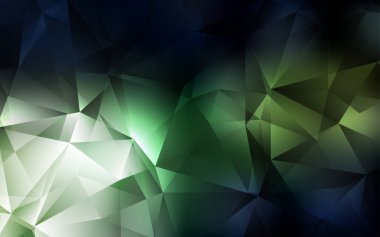 Koyu yeşil vektör kapak poligonal tarzı. Üçgen doğa tarzı ile güzel illüstrasyon. Desen Web siteleri için kullanılabilir.