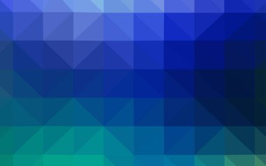 Açık mavi, yeşil vektör soyut mozaik fon. Üçgenli renkli soyut çizimler. Arkaplanlarınız için desenli desen.